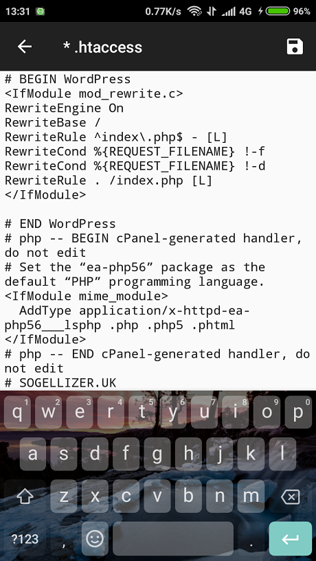 Edit File via FTP on Android phone